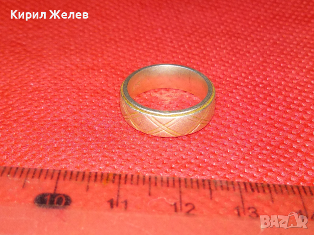 СТАР СТИЛНО ОРНАМЕНТИРАН СРЕБЪРЕН ПРЪСТЕН ХАЛКА ВИСОКА ПРОБА СРЕБРО РЕТРО БИЖУ РЪЧНА ИЗРАБОТКА 43803, снимка 5 - Антикварни и старинни предмети - 44610344