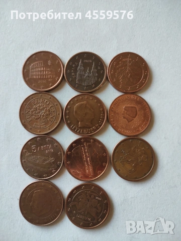 евро центове и монети, снимка 2 - Нумизматика и бонистика - 53828136