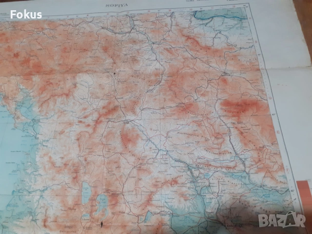 Стара карта на Европа, снимка 2 - Антикварни и старинни предмети - 53281943