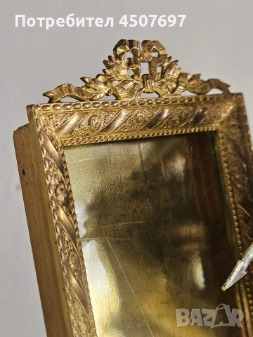 изящно бронзова Настолна рамка на  Купидон от 19 - ти век., снимка 11 - Антикварни и старинни предмети - 53793166