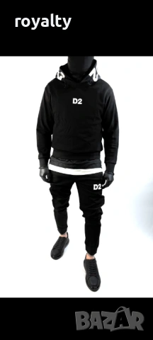 DSQUARED2 Нов Мъжки Черен Екип , снимка 7 - Спортни дрехи, екипи - 53698741