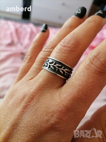 Уникален сребърен пръстен ( халка ) - модел R004А, снимка 4 - Пръстени - 53411254