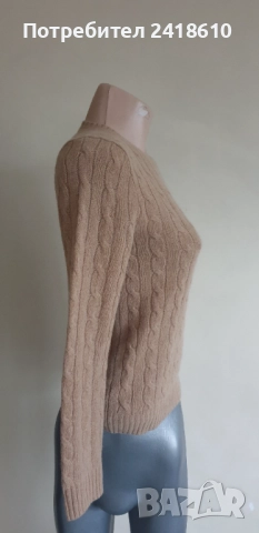 POLO Ralph Lauren Cable Wool / Cashmere Knit Womens Size S  ОРИГИНАЛ! Дамски Пуловер , снимка 14 - Блузи с дълъг ръкав и пуловери - 52352586