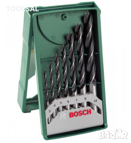 Свредло Bosch за дърво с центриращ връх 3-10 мм, 7 бр., CV, снимка 1 - Други инструменти - 34095515