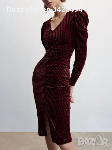 MANGO Кадифена рокля , снимка 1