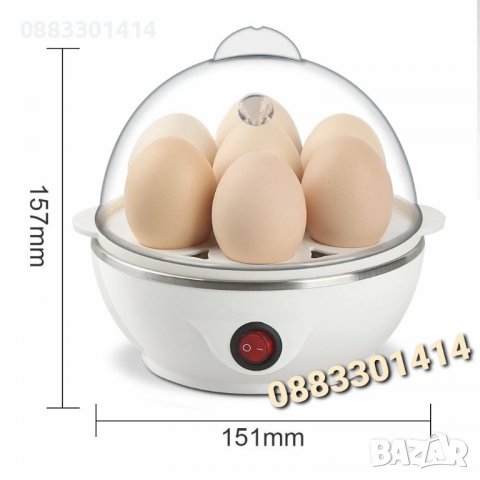 Яйцеварка Уред за варене на яйца , снимка 2 - Уреди за готвене на пара - 40082477