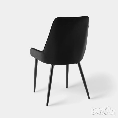 Трапезни столове с дамаска от кадифе, к-кт от 2 бр. C-U-DC-B0348GY, снимка 6 - Столове - 42394692