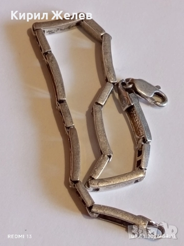 Сребърна гривна висока проба сребро майсторска изработка 26303, снимка 7 - Гривни - 52960705