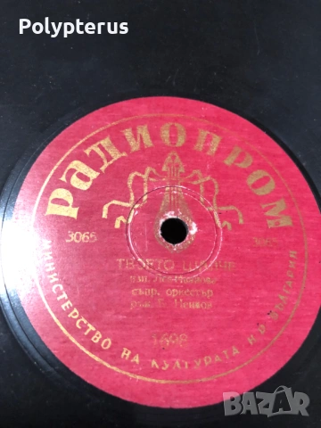 Стара българска шеллакова плоча