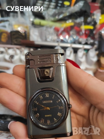 Газова запалка с вграден кварцов часовник , снимка 2 - Запалки - 52440766