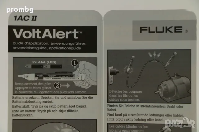 Тестер за напрежение до 1000V, джобен размер Fluke, Германия, снимка 7 - Други инструменти - 49328092
