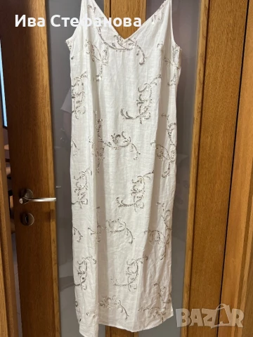 Нова елегантна дълга рокля дължина рокля вискоза  дискретни паети   , снимка 2 - Рокли - 50930824