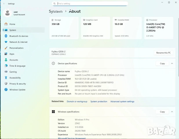 Fujitsu Q556/2 Mini PC пълен комплект, снимка 4 - За дома - 53726301