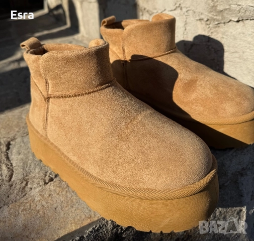 Дамски велурени боти , снимка 2 - Дамски боти - 52466195