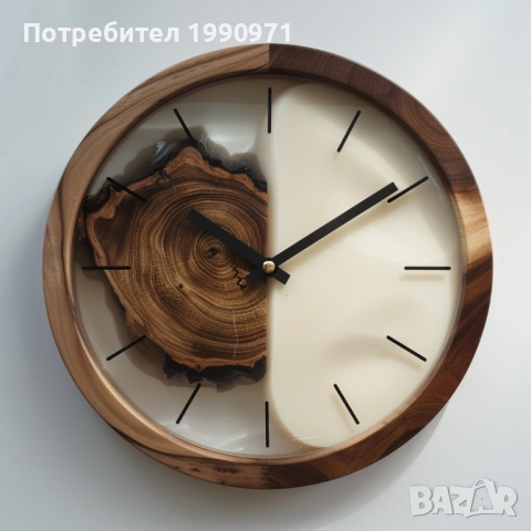 Стенен часовник от естествена дървесина по поръчка, снимка 13 - Декорация за дома - 53727150