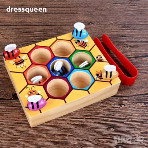 3565 Образователен дървен сортер 2-в-1: Цветове и координация, снимка 6 - Образователни игри - 53815131