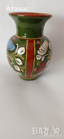 Декоративна керамична ваза,жардениера.Ръчна изработка.
