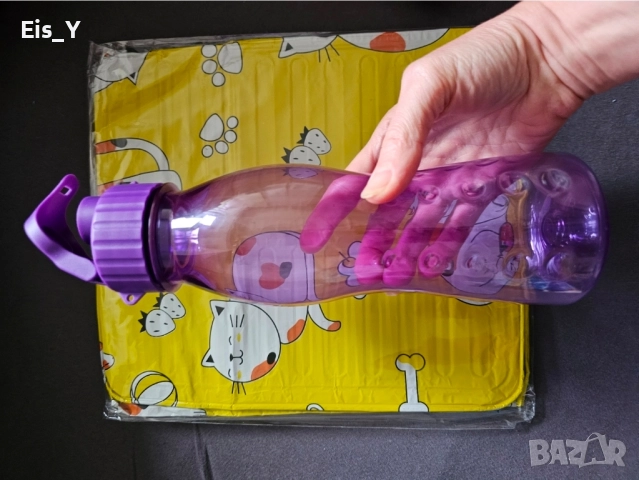 4 Нови шишета за вода, термочаша и четка (гъба) за измиване, при покупка на поне 3 бр.- подарък , снимка 5 - Буркани, бутилки и капачки - 52218632