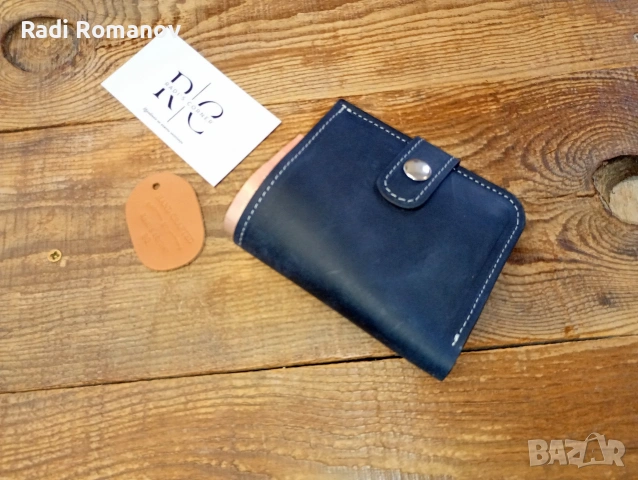Ръчно изработен мъжки кожен портфейл , снимка 3 - Портфейли, портмонета - 53578880