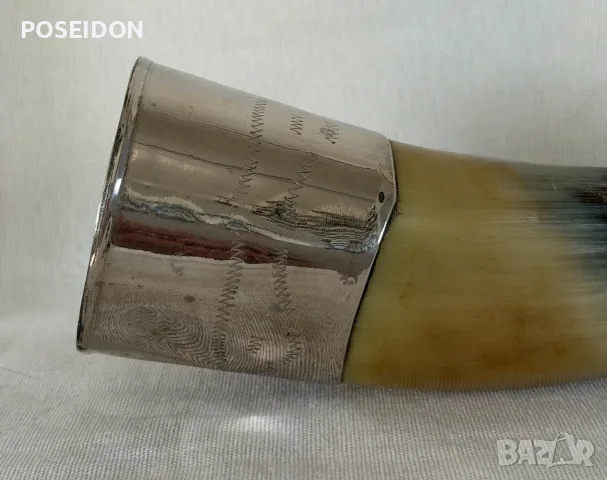 БИВОЛСКИ РОГ, КАЛАЕНА ЧАША, ДЪРВЕН КРЪСТ, снимка 4 - Антикварни и старинни предмети - 56333340