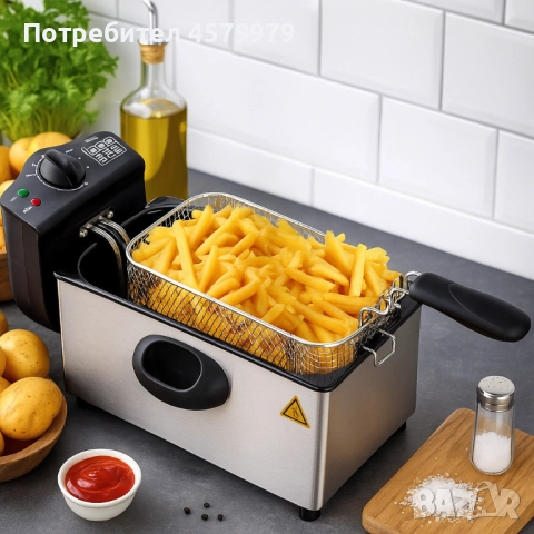 Електрически фритюрник Royalty Line RL-EFT2000, 3 литра, 2000W