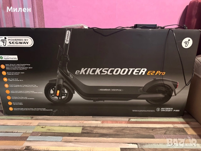 Електрическа Тротинетка Segway eKickscooter E2 Pro В Гаранция, снимка 5 - Други спортове - 53471424