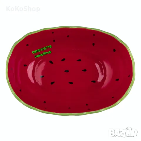 Фруктиера "Диня"-30x21x11 см./фруктиера/керамична фруктиера, снимка 3 - Аксесоари за кухня - 49978191