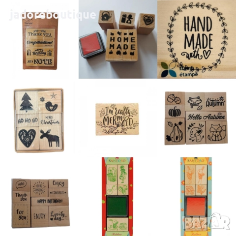 Дървени печати различни видове коледни/ handmade/ thank you