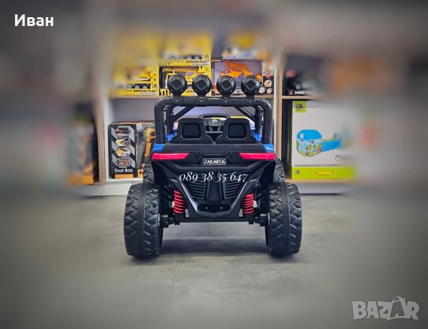 ТОП ЦЕНА!НОВО!Акумулаторен джип/UTV Jakarta BLUE с 4x4,12V батерия,USB,дистанцинно управление, снимка 7 - Други - 52917018