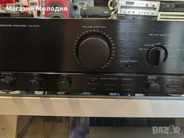 Страхотен стерео усилвател Kenwood KA-7010 Две по 155 вата на 4 ома. В отлично техническо и визуално, снимка 4 - Ресийвъри, усилватели, смесителни пултове - 51181629