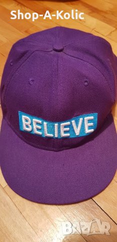 Justin Bieber Believe Tour Swaggy Purple Snapback Cap Hat, снимка 1