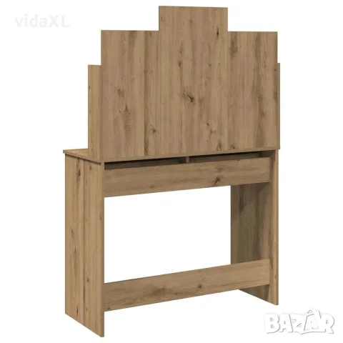 vidaXL Тоалетка с огледало, дъб артизан, 96x39x142 см, снимка 6 - Тоалетки - 56148311