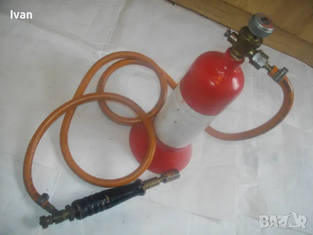 KAYSER WERK ОРИГИНАЛНА НЕМСКА ГАЗОВА ГОРЕЛКА ПРОПАН-БУТАН СЪС ЗАРЕЖДАЕМА БУТИЛКА 3,0 кг ПОЧТИ НОВА