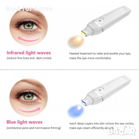 Многофункционален масажор за очи,звукова вибрация,против стареене,намаляване на бръчките, снимка 8 - Други - 40155901