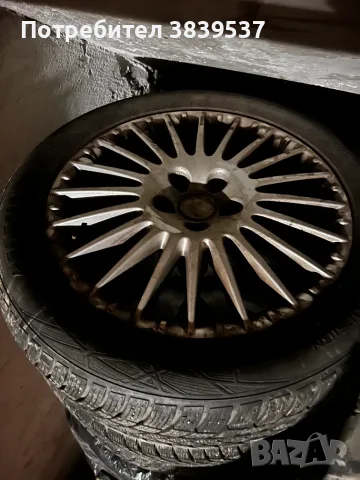Оригинални джанти за Alfa Romeo 159 / Brera 17" 5x110 с гуми Vredestein 225/50/17, снимка 4 - Гуми и джанти - 55952352