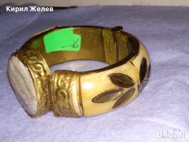 СТАРА ТИБЕТСКА БРОНЗОВА СКЪПОЦЕННА РЯДКА ГРИВНА с КАМИЛСКА КОСТ и НУЖДА от ЛЕКА РЕСТАВРАЦИЯ! 38338, снимка 8 - Антикварни и старинни предмети - 41202165