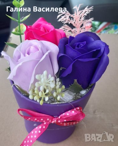 Букет от сапунени рози , снимка 16 - Подаръци за жени - 36836874