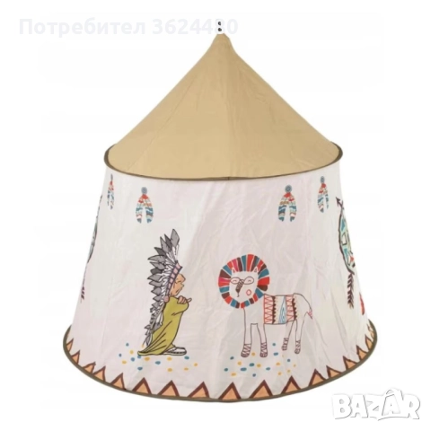 Палатка Типи  за Деца  Имитация на Индиански Дом 4754, снимка 3 - Други - 52542442