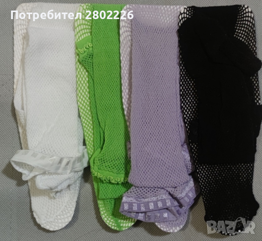 Дамски 3/4 едноцветни чорапи ситна мрежа., снимка 5 - Дамски чорапи - 44605132