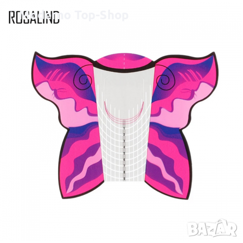 Форми за изграждане пеперуда 100 броя., снимка 2 - Продукти за маникюр - 36192144