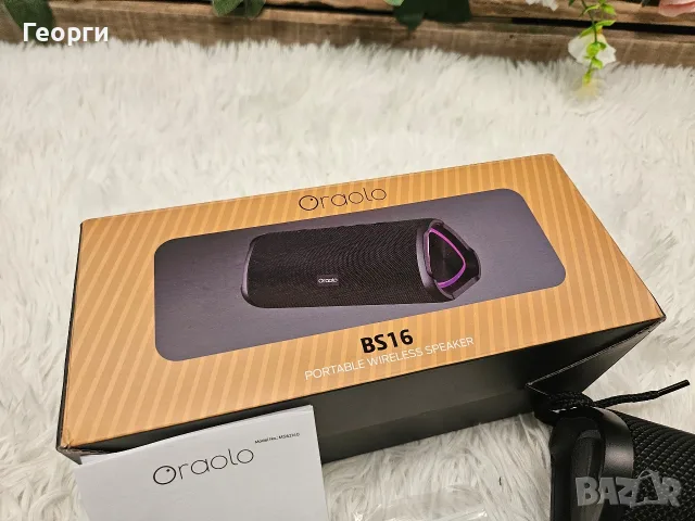 Нова Bluetooth Тонколона Oraolo BS16 (24W, RGB, Водоустойчива, снимка 2 - Тонколони - 55711164