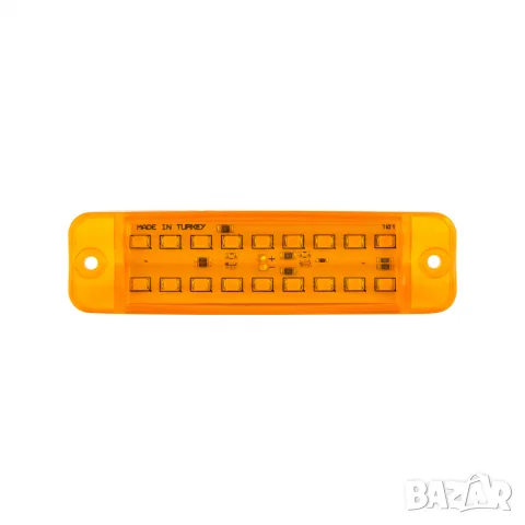 LED габарит 18 LED 100 mm 12-24V с жълта светлина