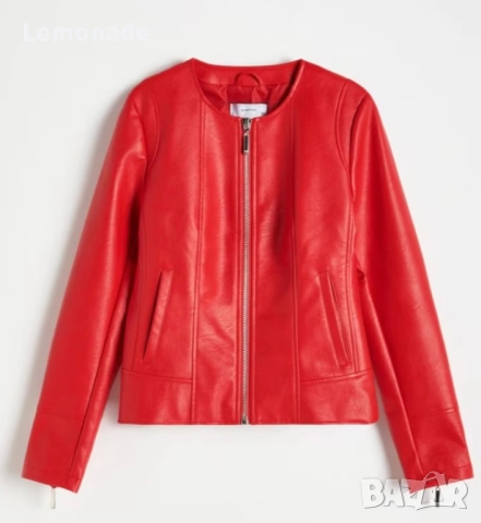 Ново кожено яке Зара С размер, снимка 4 - Якета - 49713908