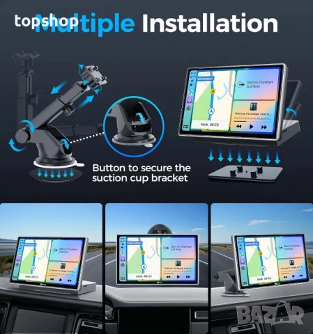 PLZ 7" автомобилна уредба за кола с тъчскрйн, Bluetooth, FM трансмитер, 2.5K ДВР задна камера, снимка 7 - Аксесоари и консумативи - 50493476