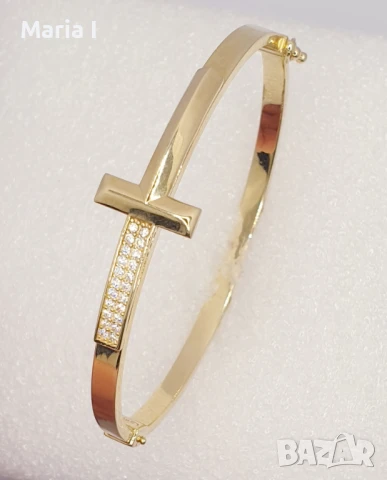 Дамска златна гривна , снимка 4 - Гривни - 42820016