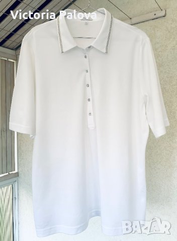 Красива бяла блуза/тениска ERFO BE YOURSELF Германия , снимка 8 - Тениски - 40636188