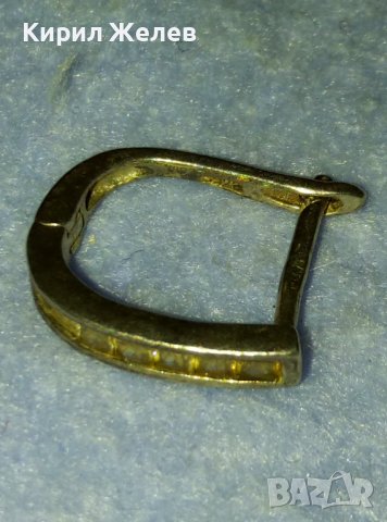 ВЕЛИКОЛЕПНА СРЕБЪРНА СКЪПОЦЕННА ОБЕЦА СРЕБРО 925 АНГЛИЯ с БЛЕСТЯЩИ ФАСЕТ ЦИРКОНИ 40051, снимка 3 - Обеци - 42475606