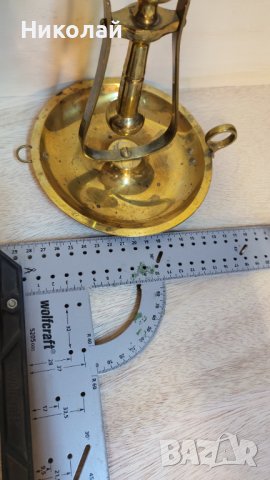 Уникален месингов свещник махало Швеция, снимка 4 - Антикварни и старинни предмети - 42141988