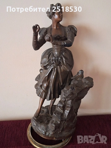 Фигура за старинен каминен часовник, снимка 2 - Антикварни и старинни предмети - 53106350