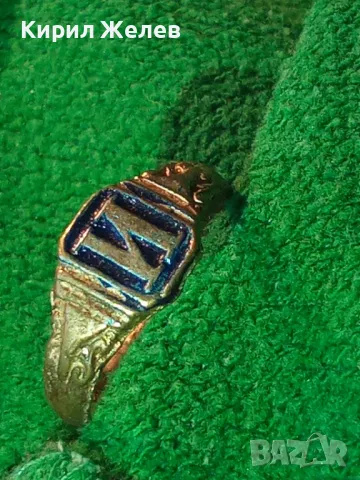 СТАРИНЕН САЧАНЕН ПРЪСТЕН с БУКВА МОНОГРАМ - И Ръчна ИЗРАБОТКА САЧАН За КОЛЕКЦИЯ 40371, снимка 13 - Антикварни и старинни предмети - 47163537